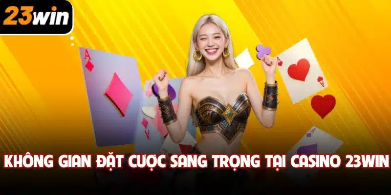 Không gian đặt cược sang trọng tại casino 23win